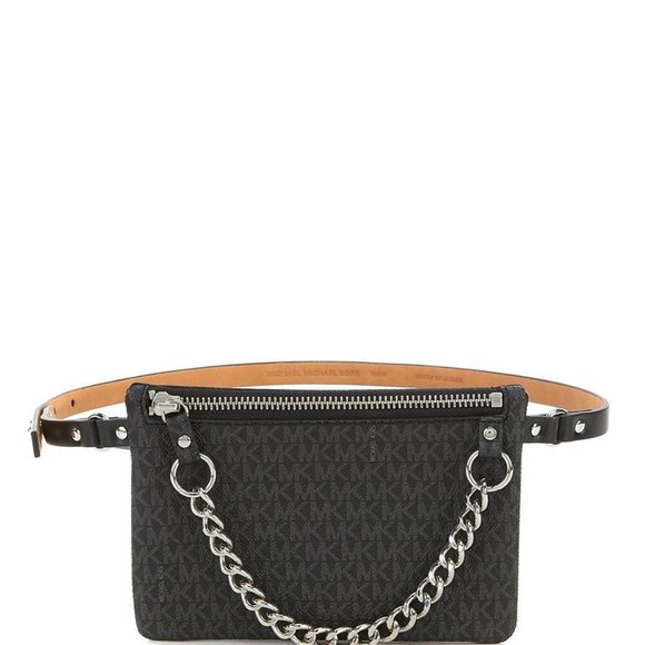 Michael Kors Logo PVC Pull Chain Belt Bag Large